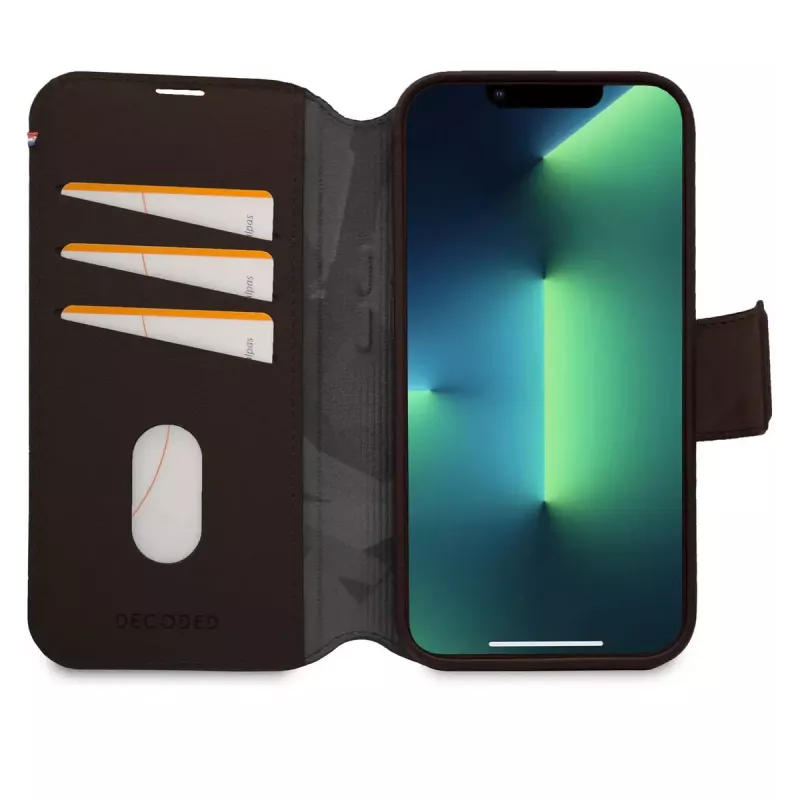 Dėklas su pinigine Decoded iPhone 14 Plus Ruda 6,7 colio 3 kortelių kišenės