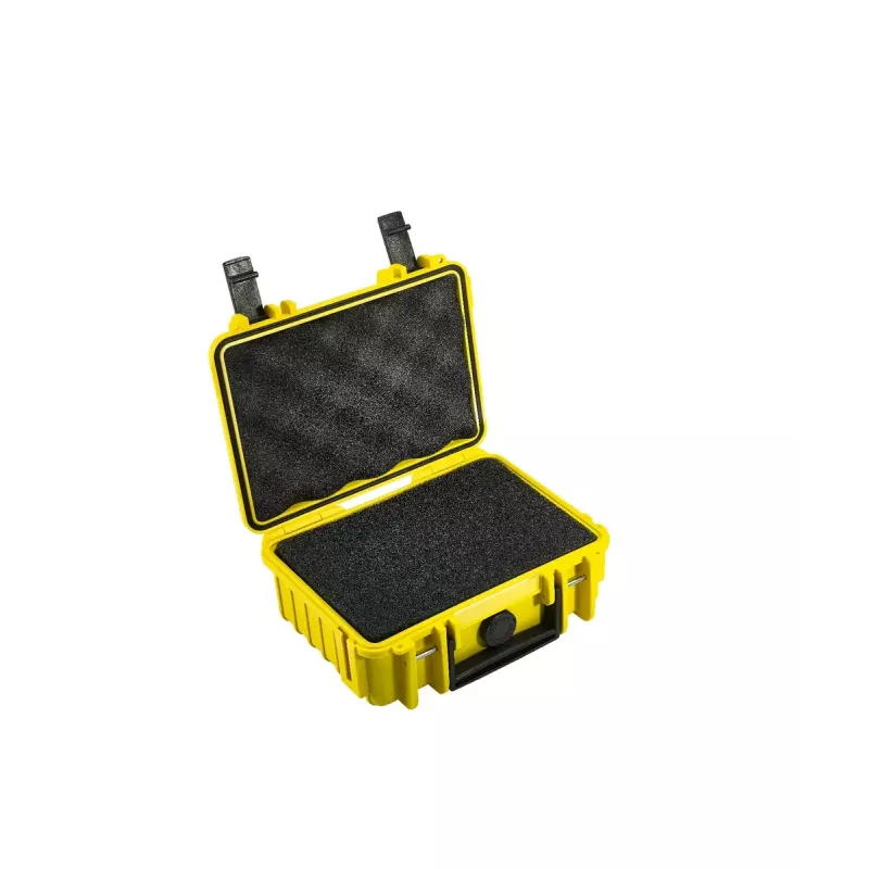 B&W Cases Type 500 Yellow – tvirtas dėklas su išpjautu putplasčiu
