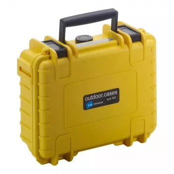 B&W Cases Type 500 Yellow – tvirtas dėklas su išpjautu putplasčiu