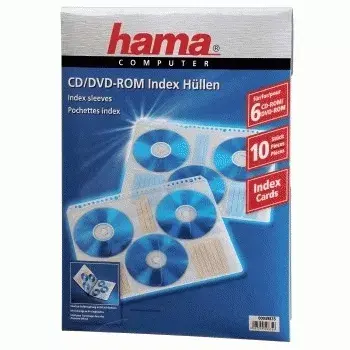 Hama CD-ROM įdėklai indeksiniai 60 diskų permatomi