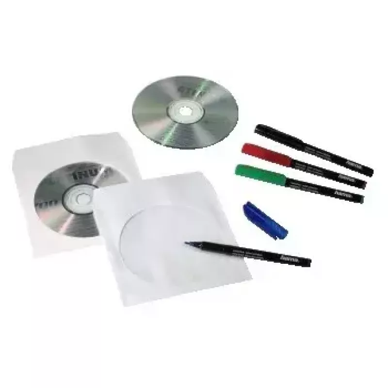 Hama CD-ROM popieriniai vokai 50 vnt., balti