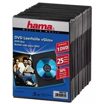 Plonas DVD dėklas Hama 51182 Juodas 1 diskas