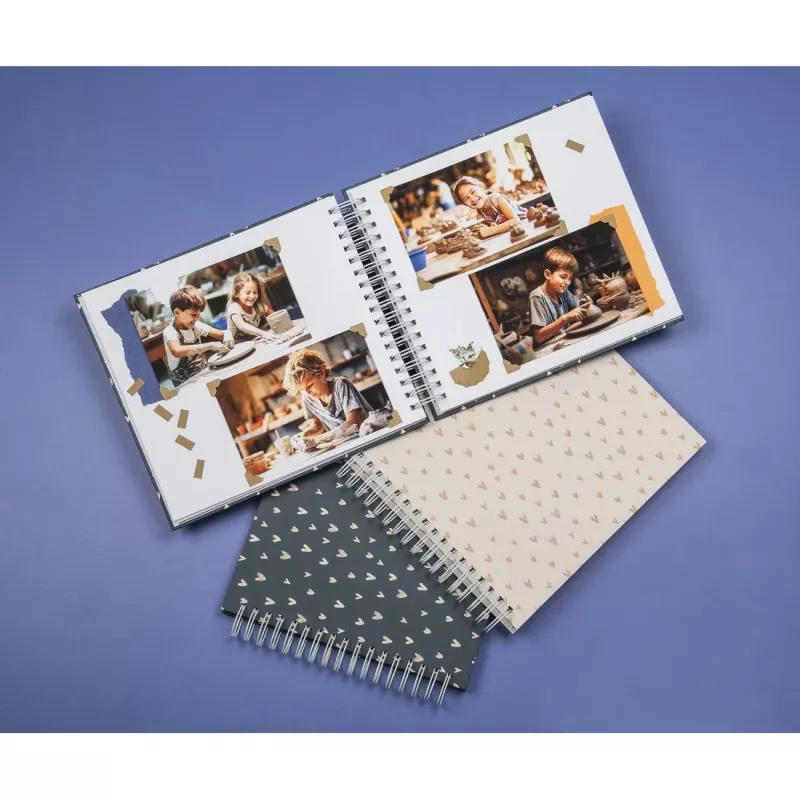 Hama Lovely mėlynas nuotraukų albumas 100 lapų 10 x 15 cm spiralinis įrišimas