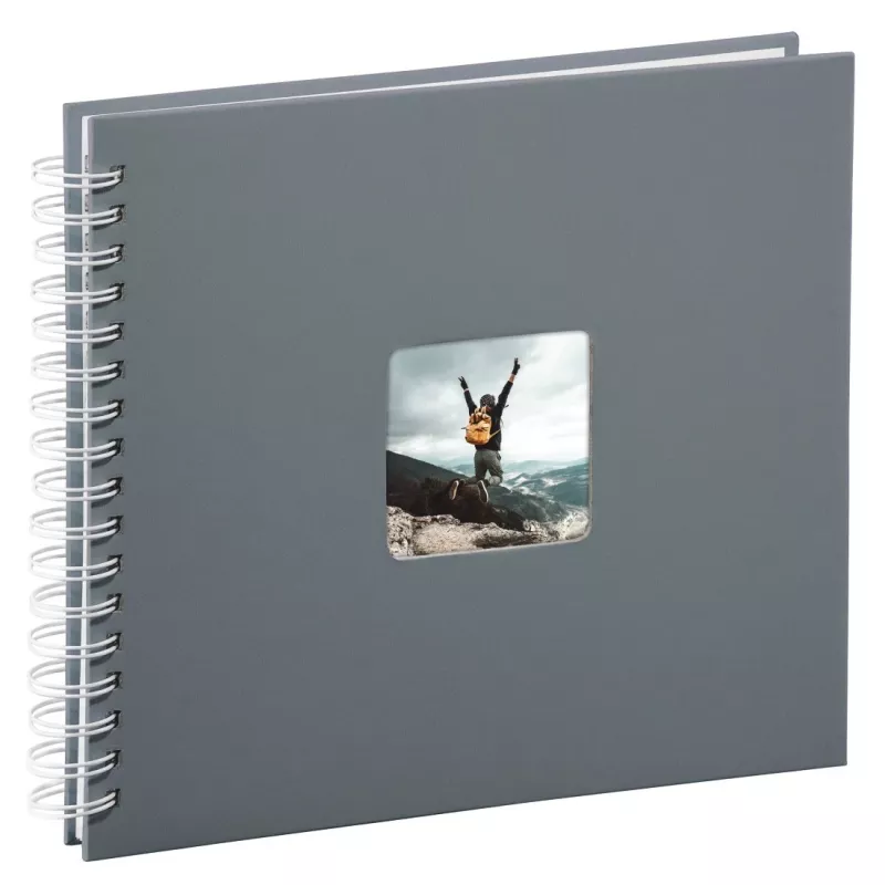 Hama Fine Art Grey nuotraukų albumas 100 lapų 10x15 cm spiralinis įrišimas