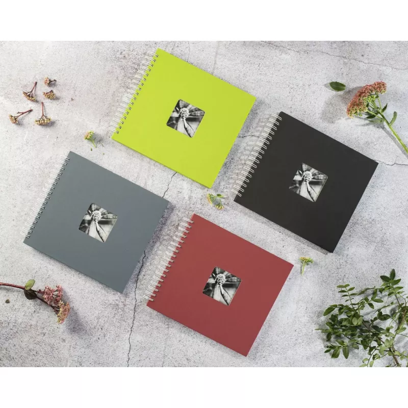 Hama Fine Art Grey nuotraukų albumas 100 lapų 10x15 cm spiralinis įrišimas