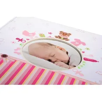 Hama Moni nuotraukų albumas Rožinė, Balta 200 lapų 10x15