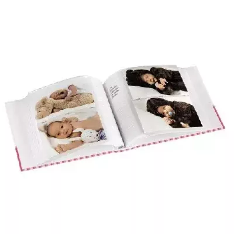 Hama Moni nuotraukų albumas Rožinė, Balta 200 lapų 10x15