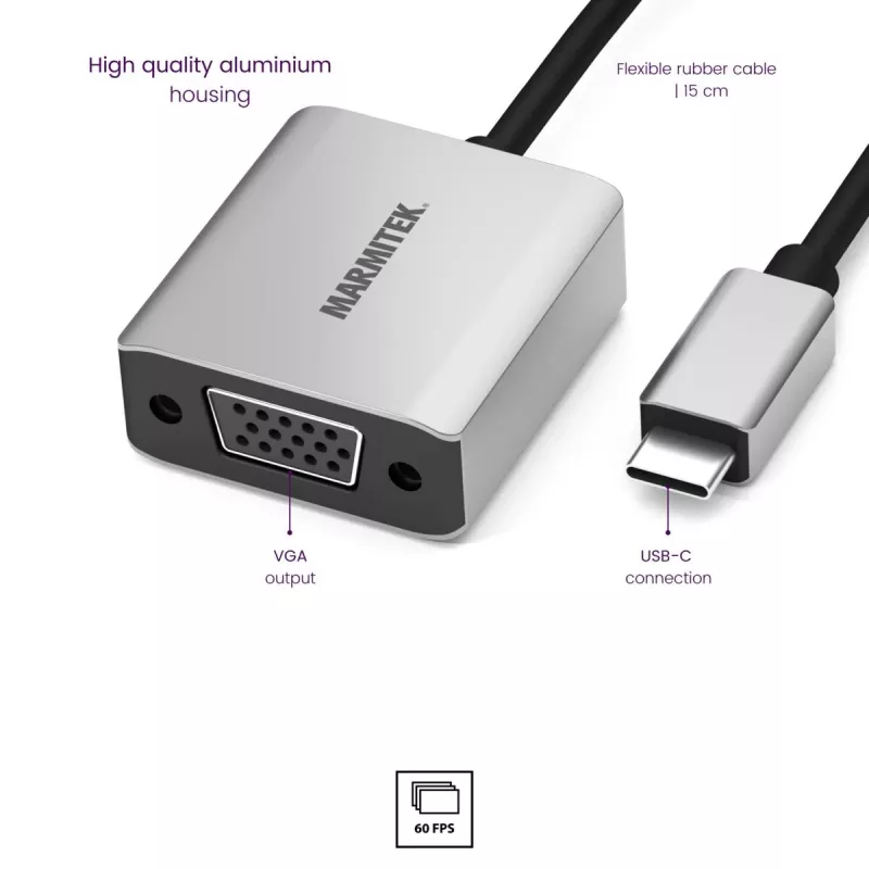 Marmitek Connect USB-C į VGA adapteris