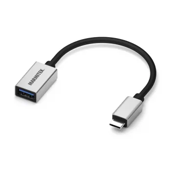 USB laidas Marmitek 08375 0,15 m USB 3.2 Gen 1 USB C USB A juodas sidabrinis