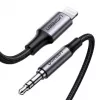 Ugreen 70509 mobiliojo telefono kabelis sidabrinis 1 m 3.5mm Lightning