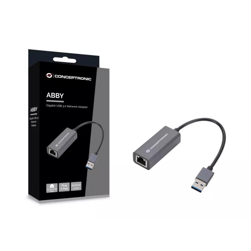 Conceptronic ABBY08G Gigabit Ethernet USB adapteris