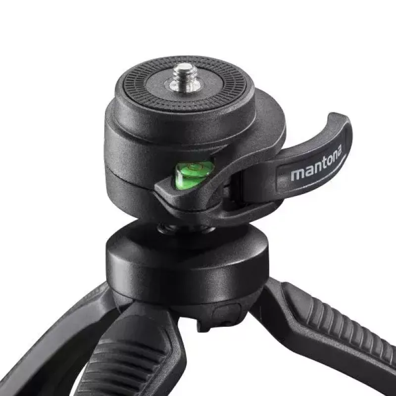 Tripod Mantona 21404 išmaniesiems telefonams / skaitmeniniams fotoaparatams, 3 kojelės, juoda