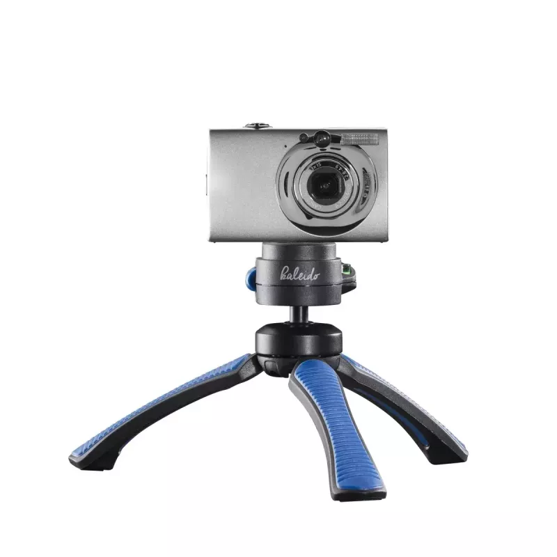 Tripodas Mantona 21405 išmaniesiems telefonams ir skaitmeniniams fotoaparatams, 3 kojos, juoda-mėlyna