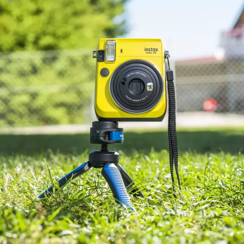 Tripodas Mantona 21405 išmaniesiems telefonams ir skaitmeniniams fotoaparatams, 3 kojos, juoda-mėlyna