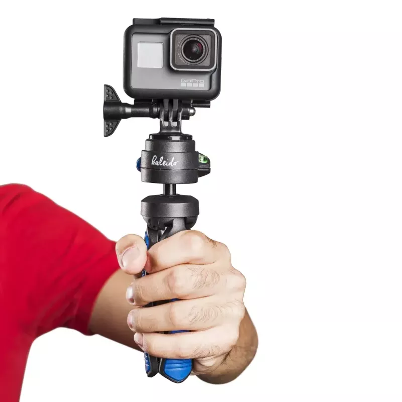 Tripodas Mantona 21405 išmaniesiems telefonams ir skaitmeniniams fotoaparatams, 3 kojos, juoda-mėlyna