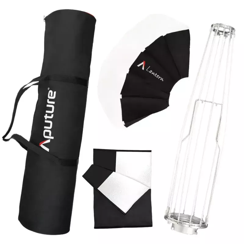 Aputure Lantern 90 Black White 90 cm difuzinis gaubtas su spyruokliniu rėmu