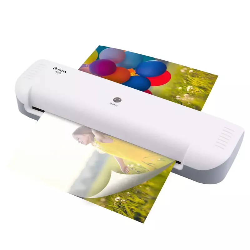 Karštojo laminavimo aparatas Olympia A 210, 300 mm/min, pilkai baltas