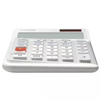 Pagrindinis skaičiuotuvas Casio JE-12E-WE stalinis 12 skaitmenų baltas