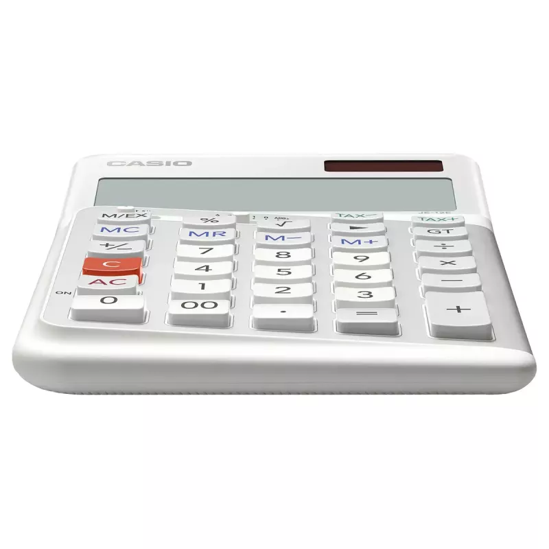Pagrindinis skaičiuotuvas Casio JE-12E-WE stalinis 12 skaitmenų baltas