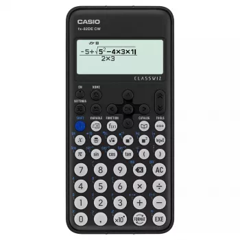 Mokslinis skaičiuotuvas Casio FX-82DE CW kišeninis 12 skaitmenų baterijinis juodas