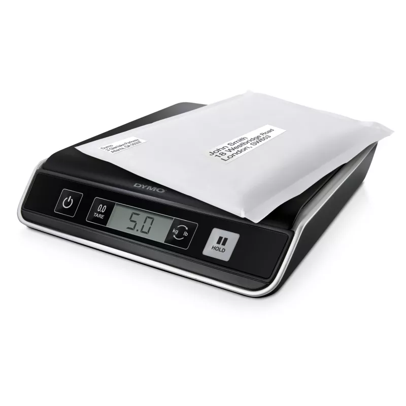 DYMO M5 skaitmeninės siuntų svarstyklės iki 5 kg, 20 cm x 20 cm