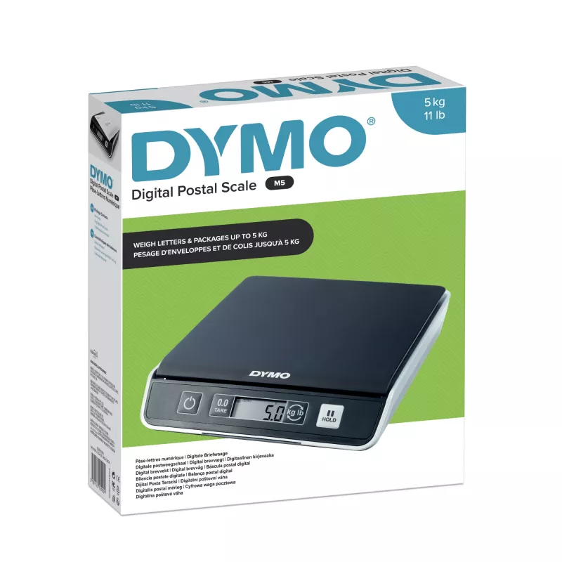 DYMO M5 skaitmeninės siuntų svarstyklės iki 5 kg, 20 cm x 20 cm