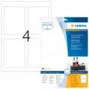 Lipnūs etikečių lapai HERMA butelių etiketės A4 rašaliniams spausdintuvams 90x120 mm