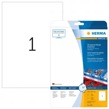 Lipnių etikečių lapai HERMA Labels atsparios A4 210x297 mm