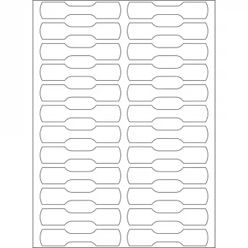 Lipnios etiketės HERMA Universalios puslankio formos 10x49 mm Baltos 600 vnt.