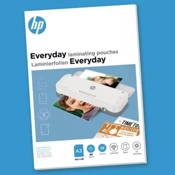 HP 9152 laminavimo maišeliai A3, 25 vnt., 80 mikronų, blizgūs