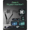 Monitorų stovas icybox 61085 dviems monitoriams su stalo tvirtinimu
