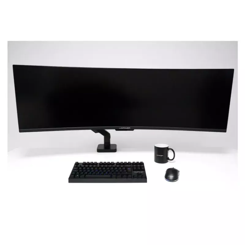 Monitorinis laikiklis LC-Power LC-EQ-A49B 124,5 cm Juodas Gnybtas 20 kg