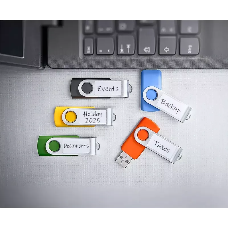 INTENSO Office Line USB atmintukų rinkinys 5×64 GB, USB-A, USB 3.2 Gen 1, sukamas, įvairiaspalvis