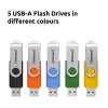 INTENSO Office Line USB atmintukų rinkinys 5×64 GB, USB-A, USB 3.2 Gen 1, sukamas, įvairiaspalvis