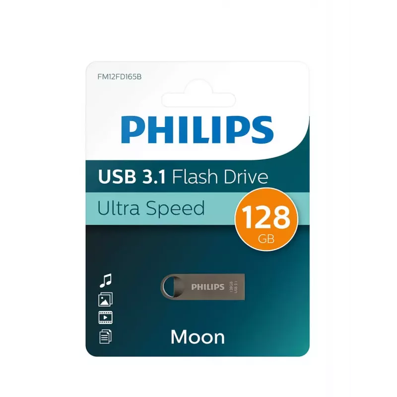 Philips Moon Edition 3.1 USB atmintukas 128 GB USB Type-A 3.2 Gen 1 (3.1 Gen 1) Pilka