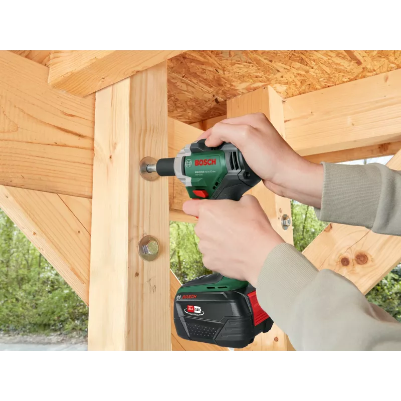 Bosch UniversalImpactDrive 18V-350 (Belaidis veržliasukis, be akumuliatoriaus) + Hex adapteris + 3 veržlės 17, 19, 21 mm