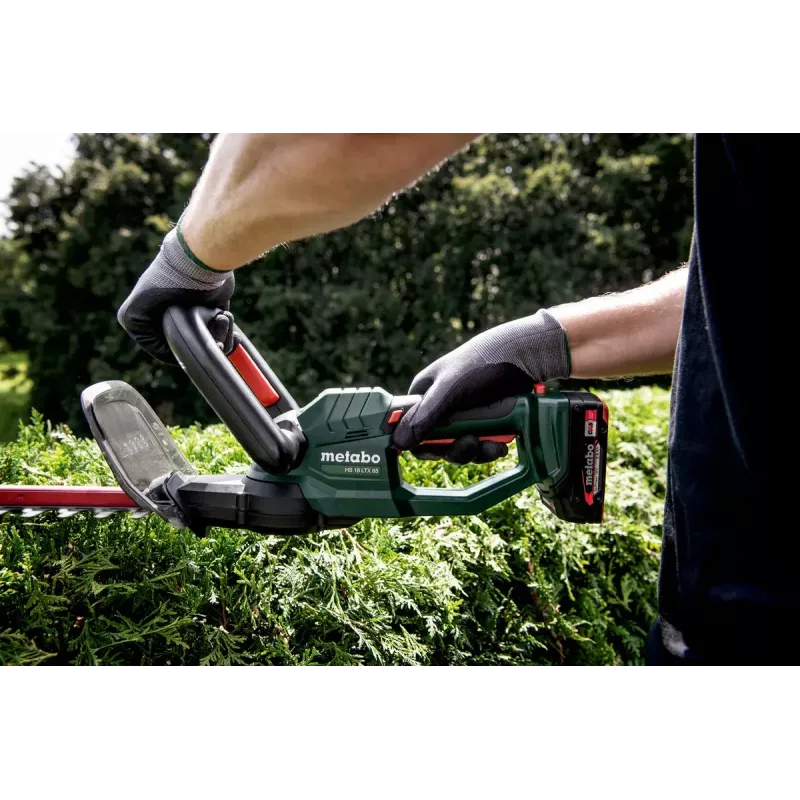 Metabo HS 18 LTX 45 akumuliatorinės dviejų ašmenų žirklės krūmams ir žolei pjauti 18 V