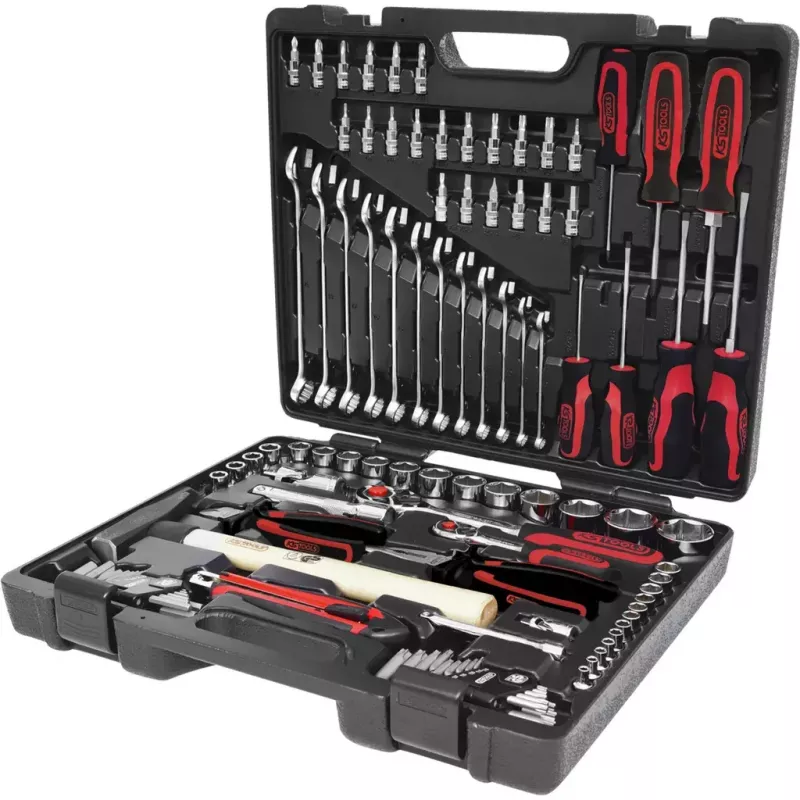 KS Tools CHROMEplus 1/4" + 1/2" universalus įrankių rinkinys, 97 vnt. (918.0797)