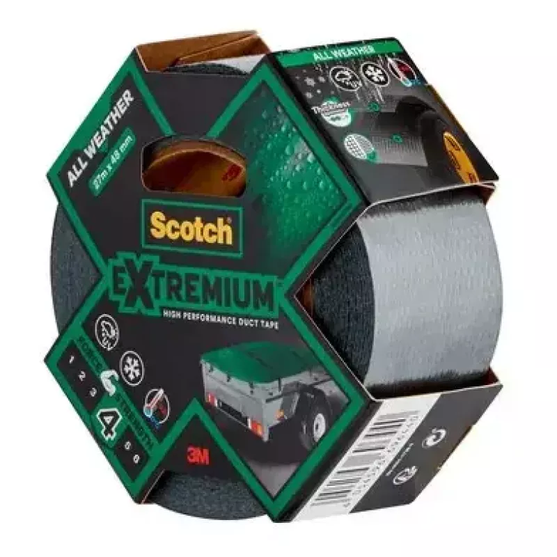 3M Extremium Tape pilka 27,4 m rišimui ir remontui, vandeniui atspari juosta