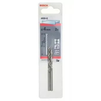 Gręžtuvas Bosch Metal HSS-G DIN 338 4 mm 2 vnt.