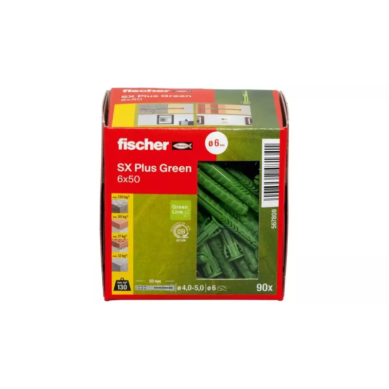 Fischer SX Plus Green 567808 50 mm 90 vnt. Žalias