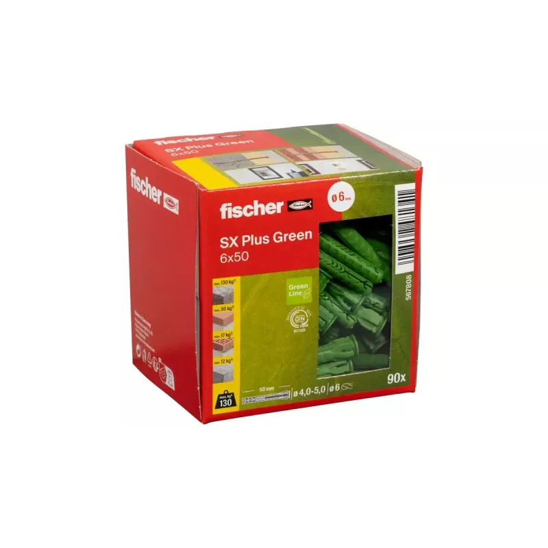 Fischer SX Plus Green 567808 50 mm 90 vnt. Žalias