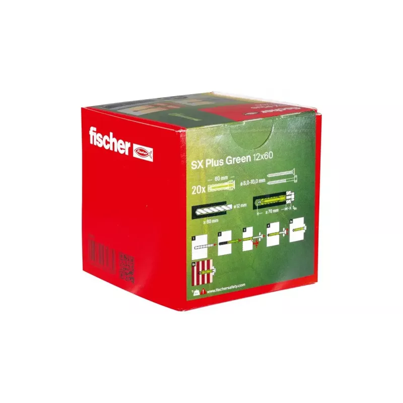 Fischer SX Plus Green 567812 60 mm 12 mm žalias tvirtinimo kaištis 20 vnt.
