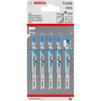Pjūklelio geležtė Bosch T 118 B HSS 5 vnt.