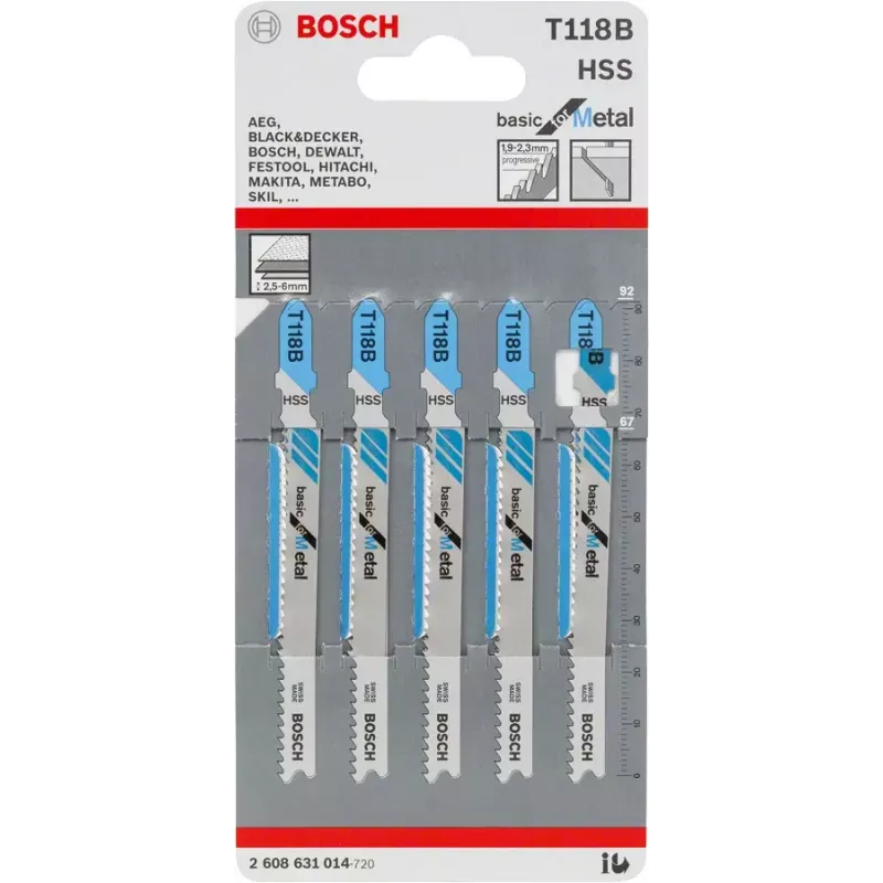Pjūklelio geležtė Bosch T 118 B HSS 5 vnt.
