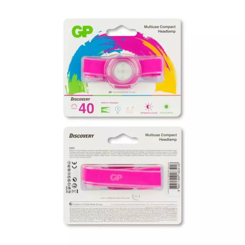GP Batteries CH31002 Pink – Galvos juostos žibintuvėlis