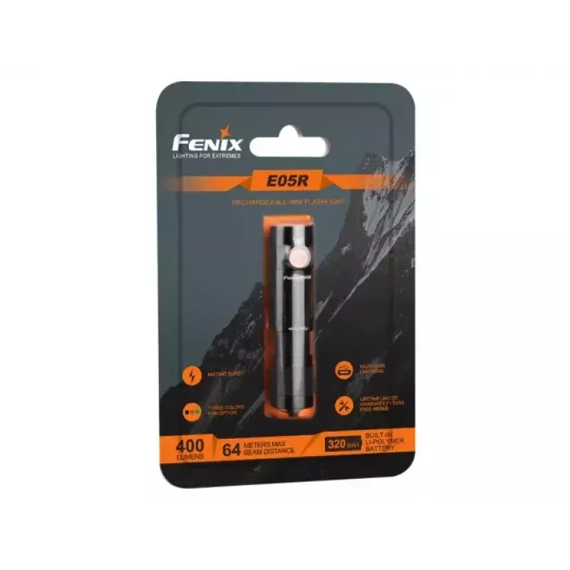 Fenix E05R žibintuvėlis juodas Rankinis žibintuvėlis LED Duraliuminis IP68 30h