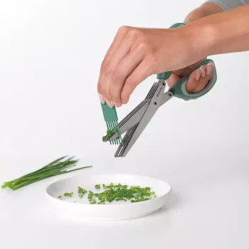 Brabantia Tasty+ virtuvinės žirklės 225 mm, žalios, prieskoninėms žolelėms