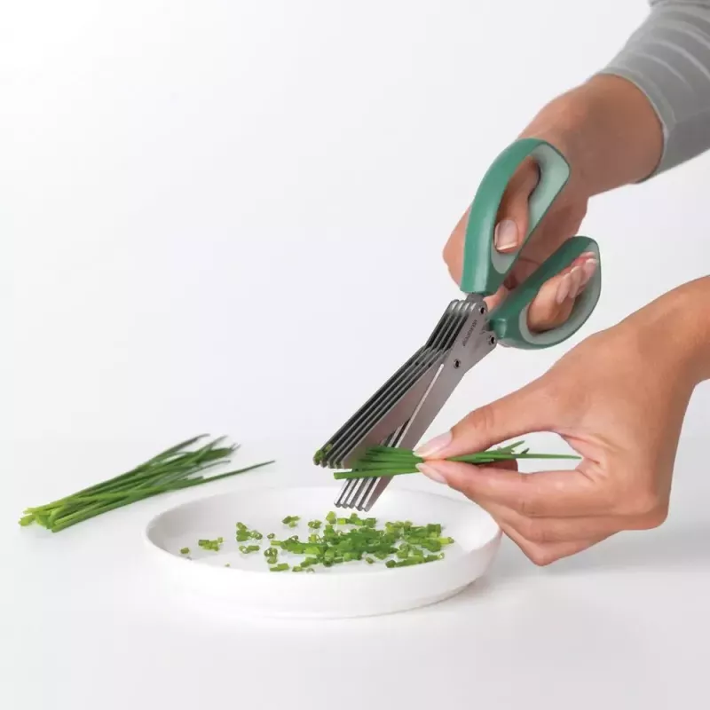 Brabantia Tasty+ virtuvinės žirklės 225 mm, žalios, prieskoninėms žolelėms