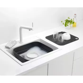 Indų plovimo dubuo Brabantia 302664 stačiakampis pilkas 374x344x161 mm